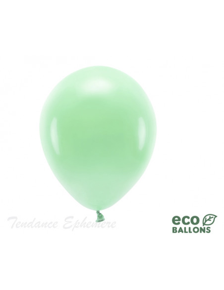 1 100 Ballons Latex Biodégradables Menthe 26cm