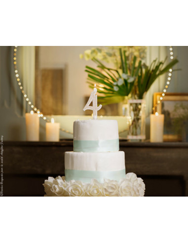 Bougie anniversaire chiffre rose gold : deco gateau anniversaire