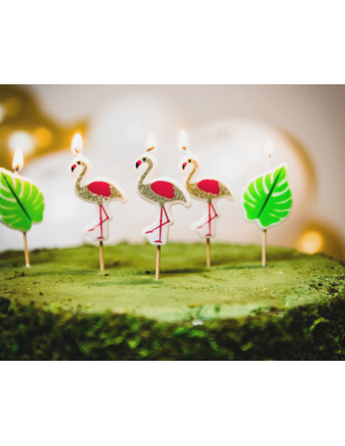 1 5 Bougies Anniversaire Flamant Rose