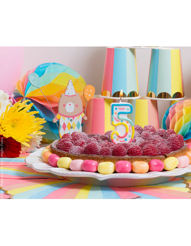Bougie Chiffre Anniversaire 5 Multicolore 1 10