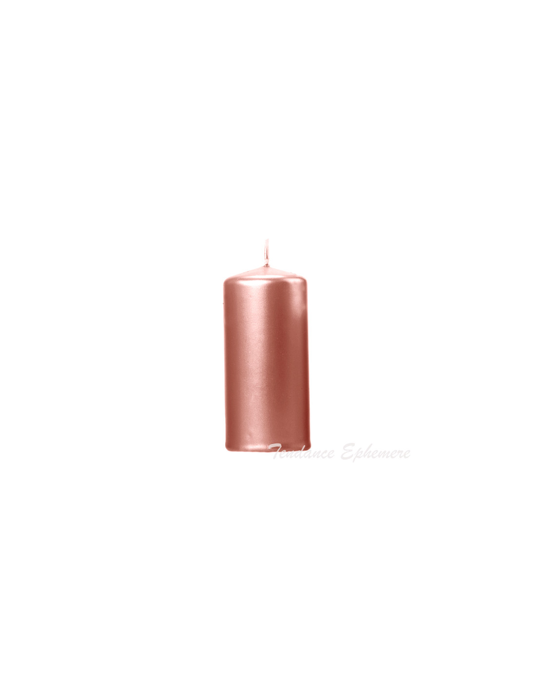 Bougie rose cylindrique 12cm