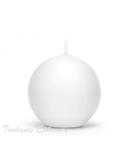 2 Bougie Ronde Blanche 6cm