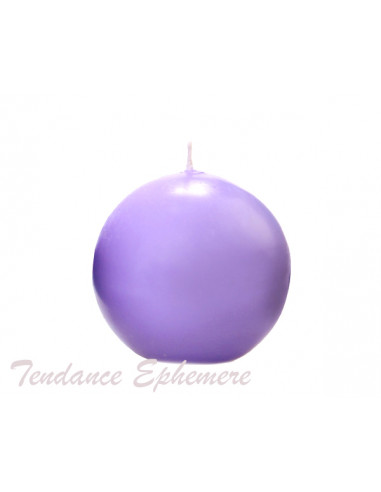 1 Bougie Ronde Lilas 6cm