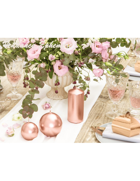 1 Bougie Ronde Rose Gold 8cm