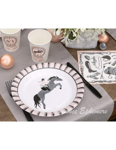 1 Assiette Carton Equitation