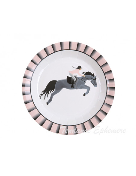 2 Assiette Carton Equitation