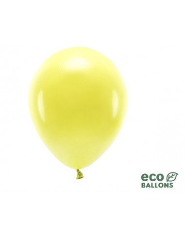 1 100 ballons Latex Biodégradables Jaune 26cm