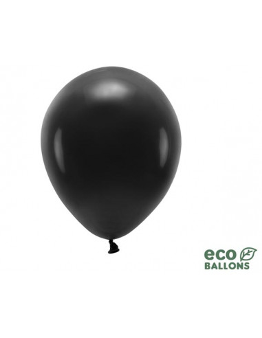1 100 ballons Latex Biodégradables Noir 26cm