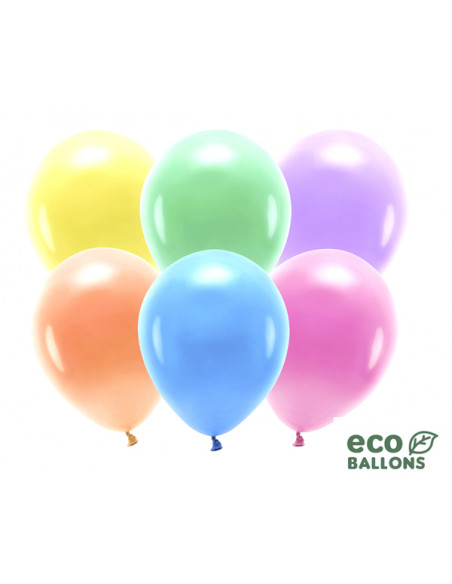 1 100 ballons Latex Biodégradables Vif Mix 26cm