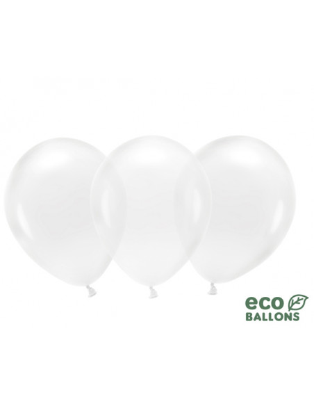 2 100 ballons Latex Biodégradables Transparent 26cm