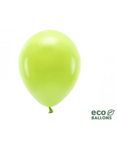 1 100 ballons Latex Biodégradables Vert Anis 26cm