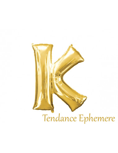 1 Ballon Lettre Or K Mylar 36cm
