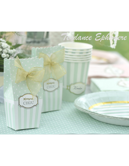 1 Boite Baby Shower Vert Pastel