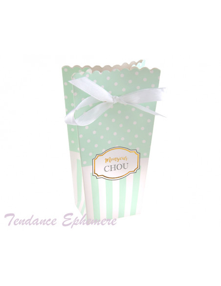 2 Boite Baby Shower Vert Pastel