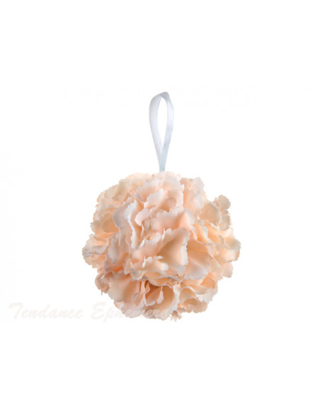 2 Boule de Fleurs Corail 17cm