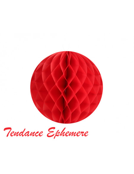 2 Boule Alvéolée Rouge 20cm