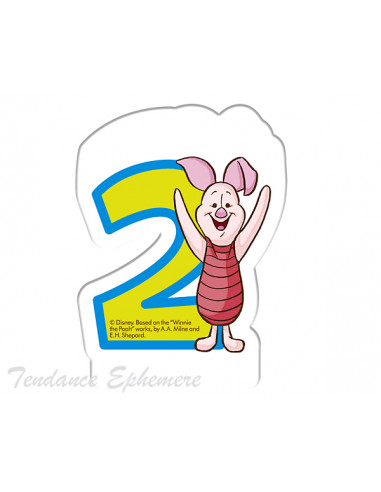 Bougie 2 ans anniversaire Winnie l'Ourson - 3,45€ - 60%