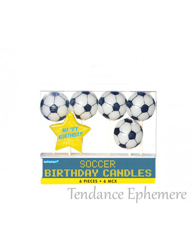 1 6 BougieS Anniversaire Foot