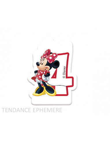 Bougie Anniversaire Minnie 4 Ans Theme Fille 2 60