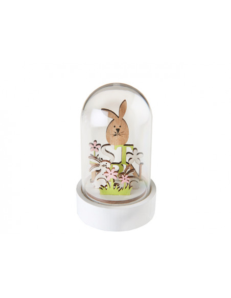 2 Boule Verre Lapin de Pâques 11cm