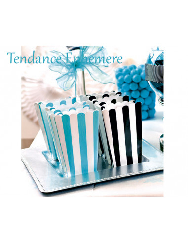1 Boite Pop Corn Rayé Noir