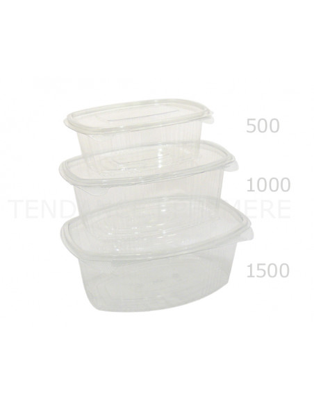 Barquette plastique en PET, transparent, 1000g