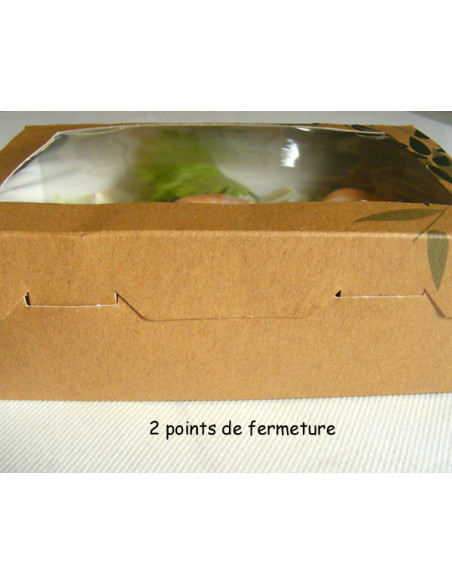 4 Boite Salade à fenêtre Déco Bambou 12x17x5.5cm - 25