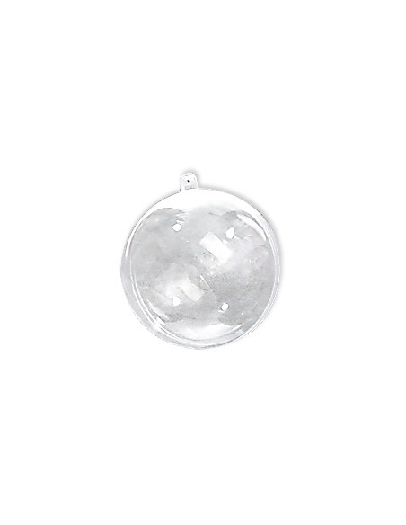 3 Boule Plastique Transparente 8cm - 10