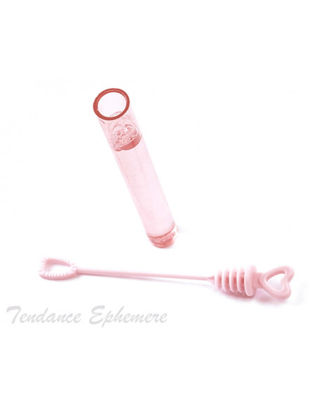 2 Bulle Savon Mariage Tube C?ur Rose-Unité