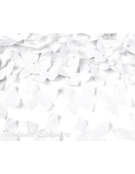 2 Canon Confetti Papillons Blancs 40cm