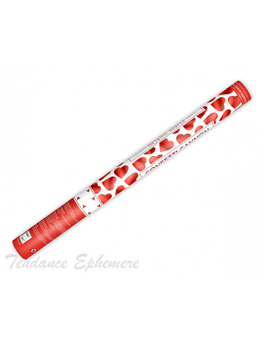 1 Canon à Confettis Coeur Rouge 60cm