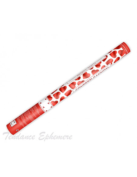 1 Canon à Confettis Coeur Rouge 60cm