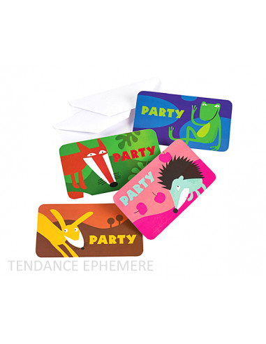 Anniversaire Animaux De La Foret 8 Cartes Invitation 3 70 Anniversaire Animaux De La Foret 8 Cartes Invitation 3 70