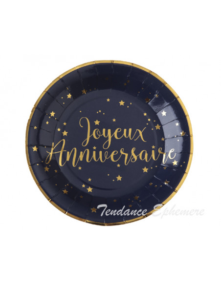 Assiette carton Joyeux anniversaire