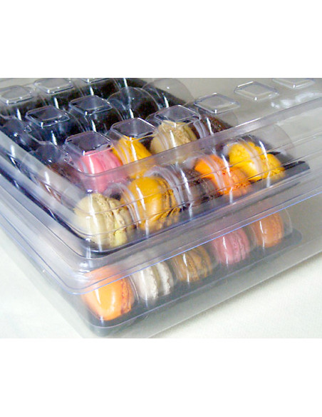 1 Couvercle Boîte 80 Macarons Cristal-Unité