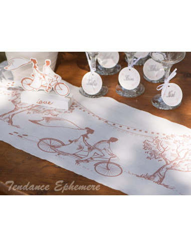 1 Chemin de Table Guinguette Vintage Coton 3m