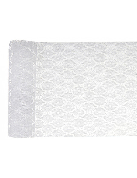 3 Chemin de Table Dentelle Fleur Blanc 3m