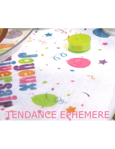 1 Chemin de Table Joyeux Anniversaire Festif 5m