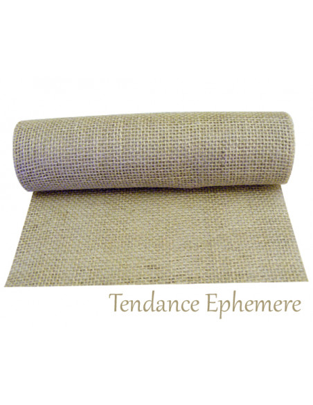 2 Chemin de Table Toile de Jute Maille Large 5m