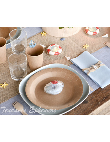 Assiette carton boheme vaisselle jetable