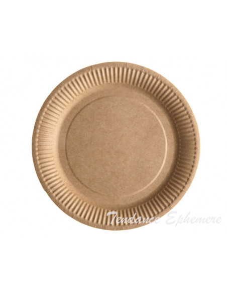 2 Assiette Carton Kraft 23cm