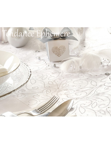 1 Chemin de Table Organza Blanc Bohème 9m