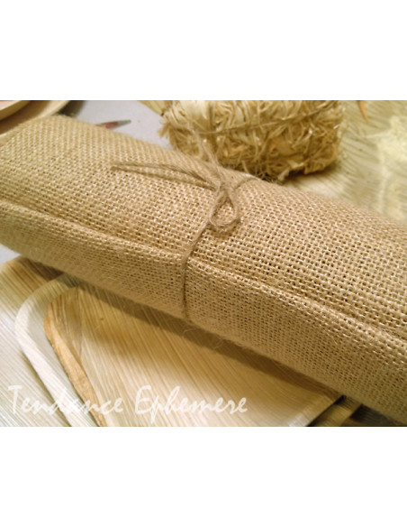 1 Chemin de Table Toile de Jute Naturel 5m