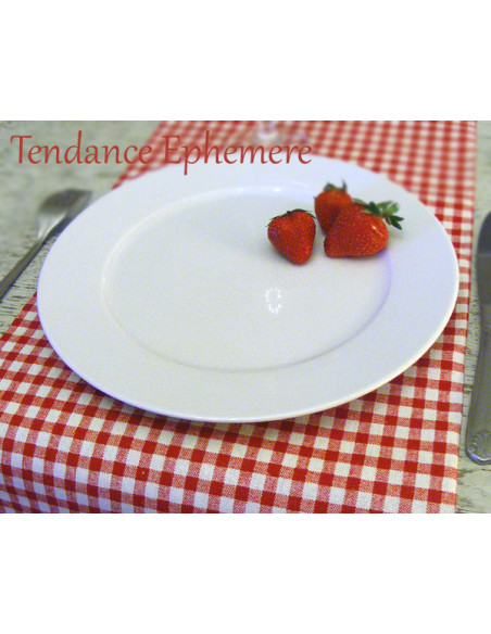 2 Chemin de Table Vichy Rouge Lin 5m