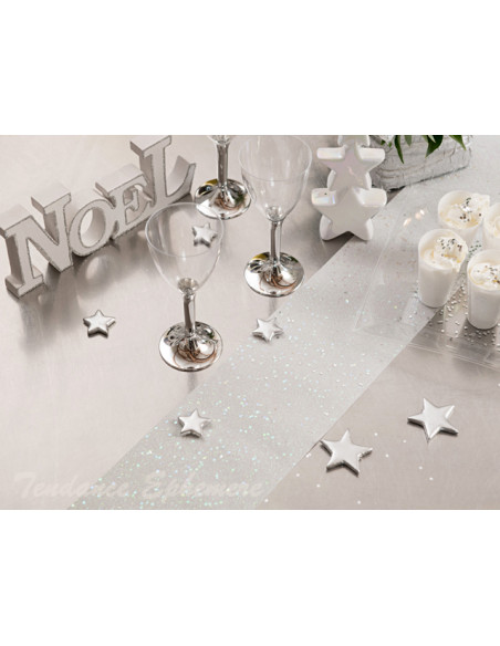 2 Chemin de Table Paillettes Irisé 5m