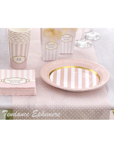 1 Chemin de Table Plumetis Rose Pastel 5m