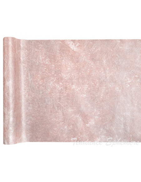 2 Chemin de Table Intissé Brillant Rose Gold 5m