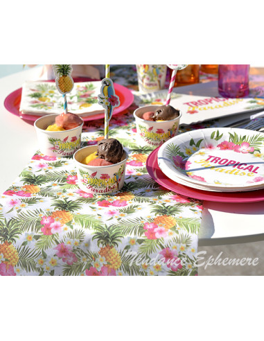 1 Chemin de Table Tropical Ananas 5m