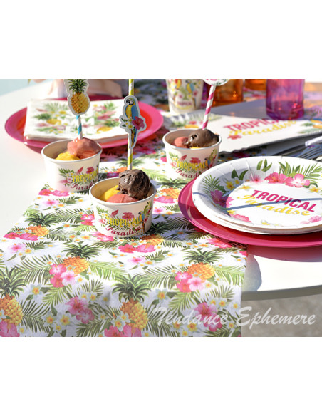 1 Chemin de Table Tropical Ananas 5m