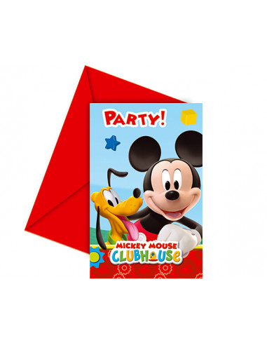 1 Carte Invitation Mickey Playfull